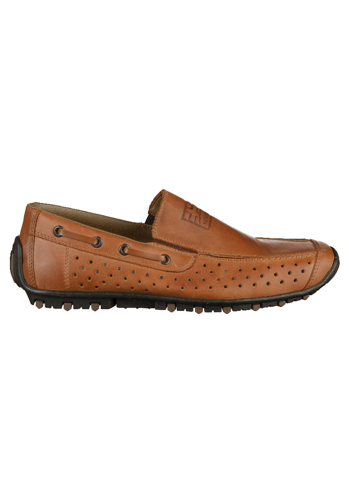 Rieker Slipper Glattleder Braun - surf4shoes