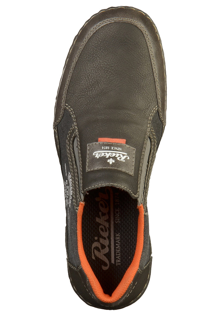 Rieker Slipper Lederimitat Grau - surf4shoes