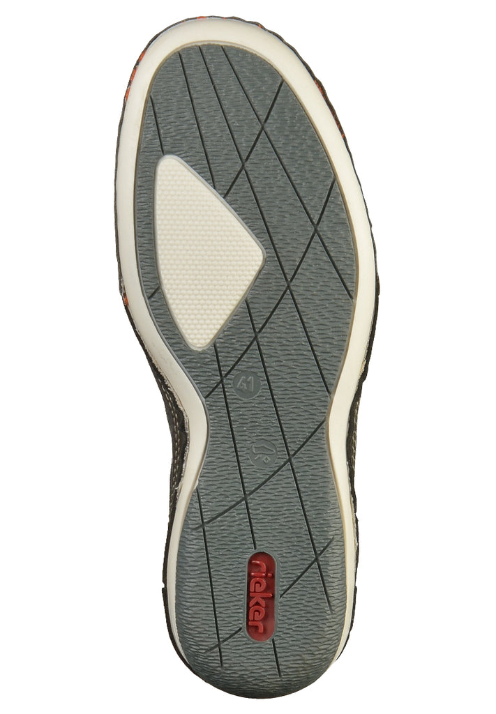 Rieker Slipper Lederimitat Grau - surf4shoes