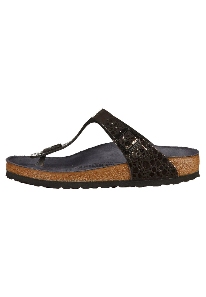 Birkenstock Zehensteg Birko-Flor Metallic Stones Black - surf4shoes