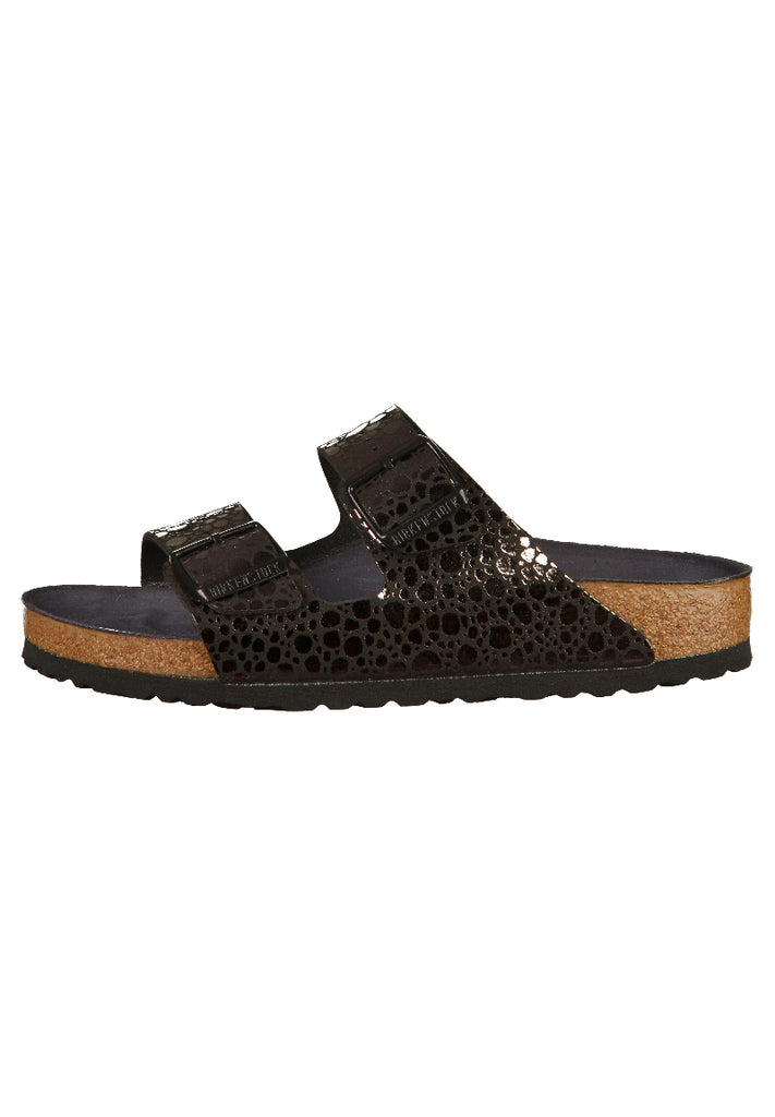 Birkenstock Pantoletten Birko-Flor Metallic Stones Black - surf4shoes