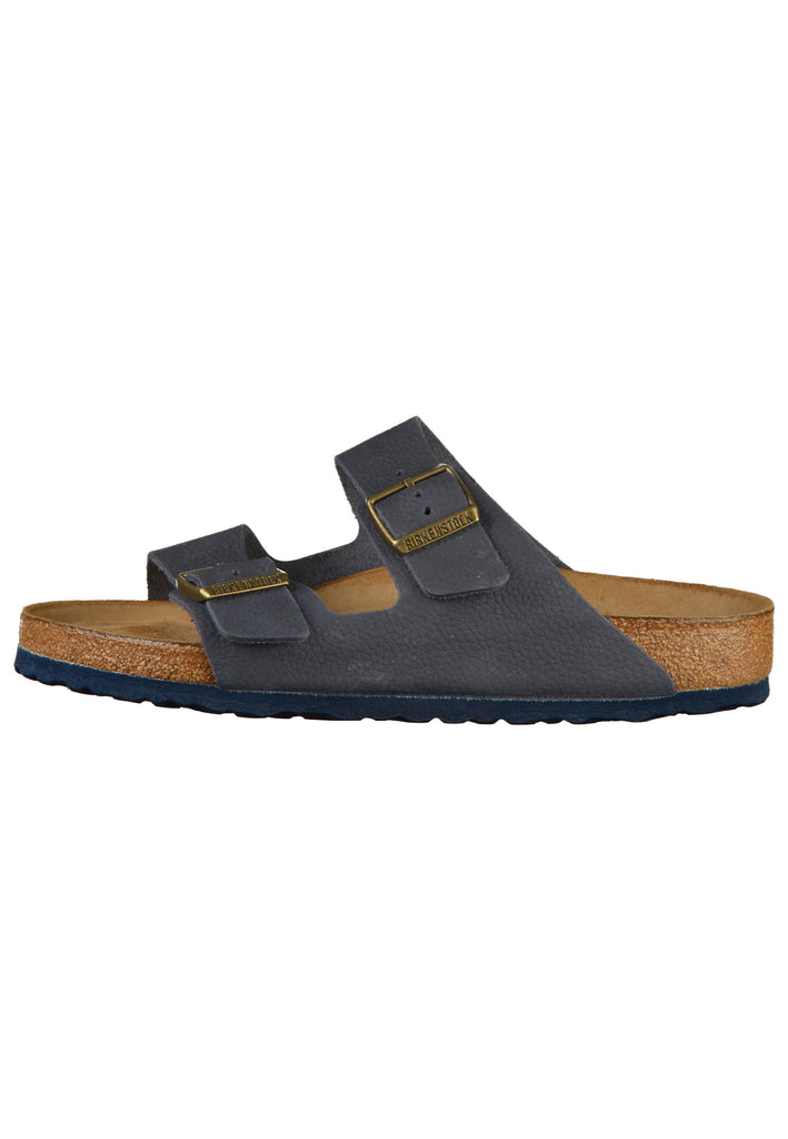 Birkenstock Pantoletten Nubukleder Steer Indigo - surf4shoes