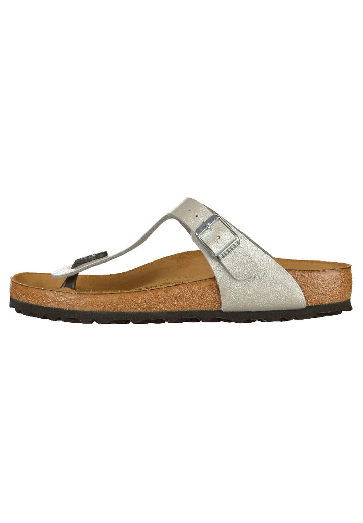 Birkenstock Zehensteg Birko-Flor Graceful Silver - surf4shoes