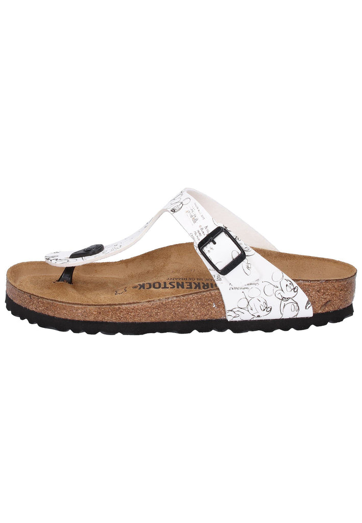 Birkenstock Zehensteg Birko-Flor Mickey Heritage Black & White - surf4shoes