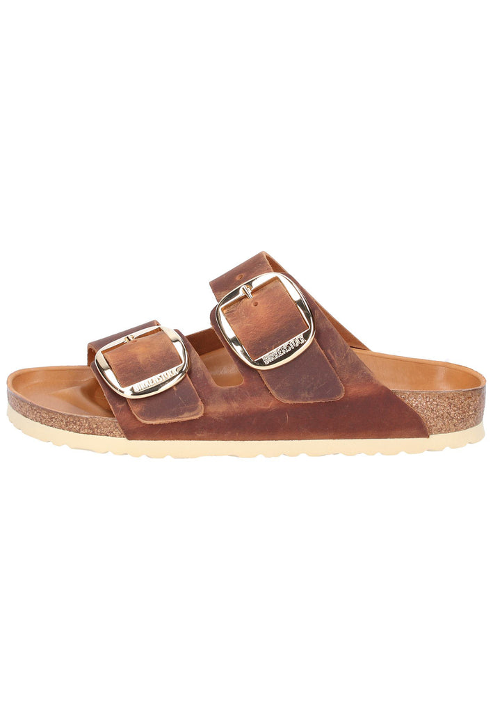 Birkenstock Pantoletten Fettleder Antique Brown - surf4shoes
