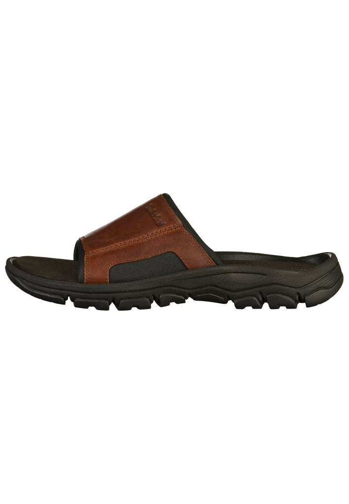 Timberland Pantoletten Leder/Textil Braun - surf4shoes