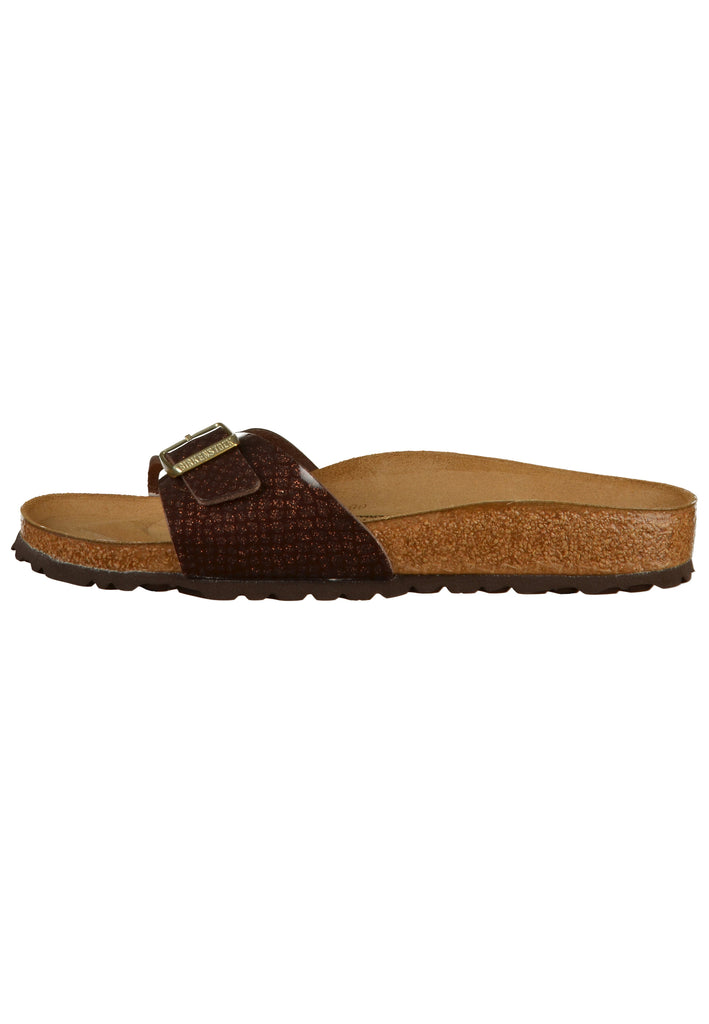 Birkenstock Pantoletten Birko-Flor Magic Snake Brown - surf4shoes