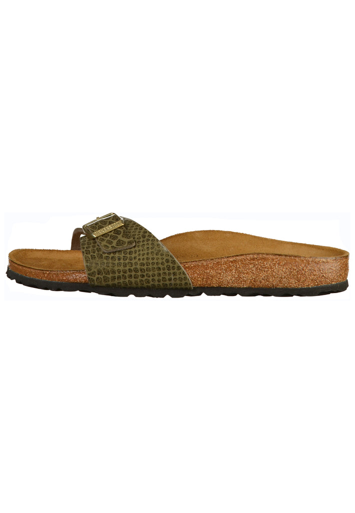 Birkenstock Pantoletten Birko-Flor Magic Snake Khaki - surf4shoes