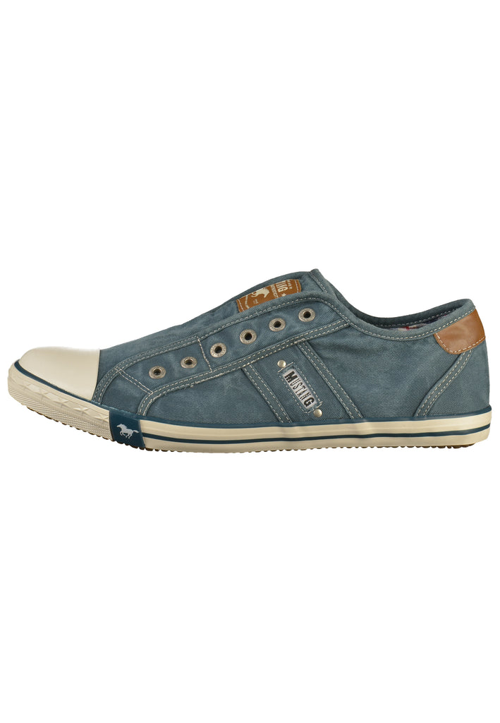 Mustang Sneaker Canvas Mittelblau - surf4shoes