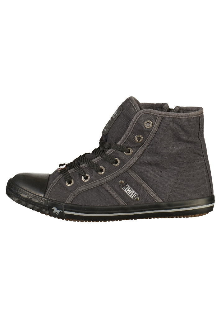Mustang Sneaker Canvas Graphit - surf4shoes