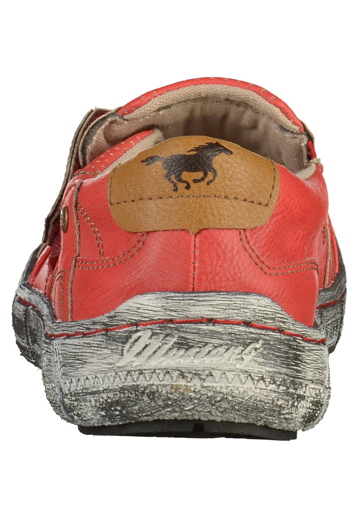 Mustang Halbschuhe Lederimitat Rot - surf4shoes
