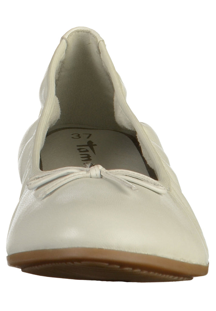 Tamaris Ballerinas Leder Weiß - surf4shoes