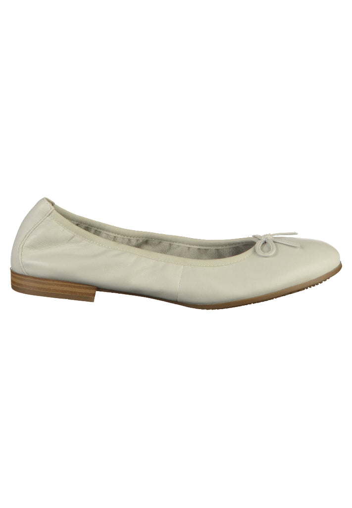 Tamaris Ballerinas Leder Weiß - surf4shoes