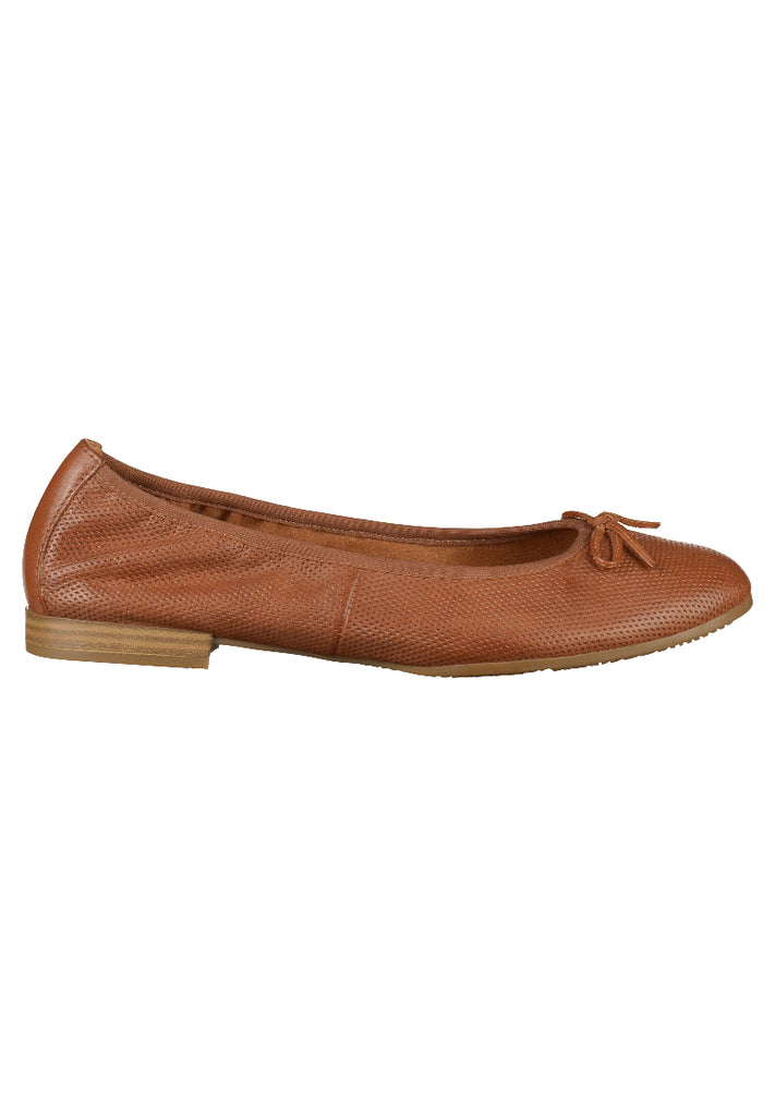 Tamaris Ballerinas Leder Cognac - surf4shoes