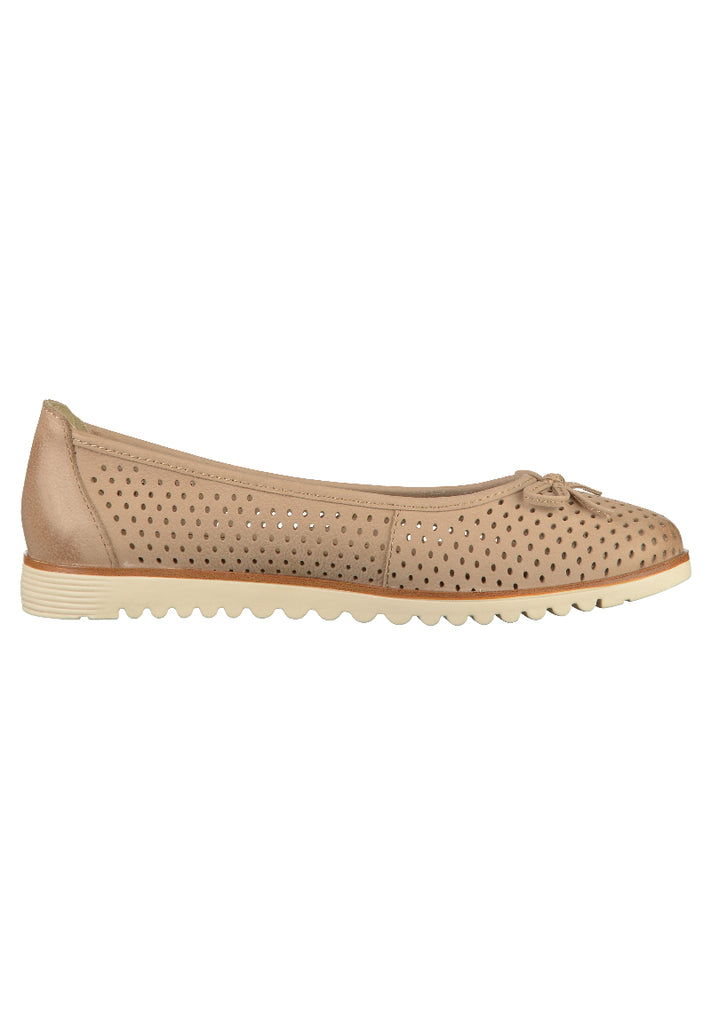 Tamaris Ballerinas Leder Beige - surf4shoes