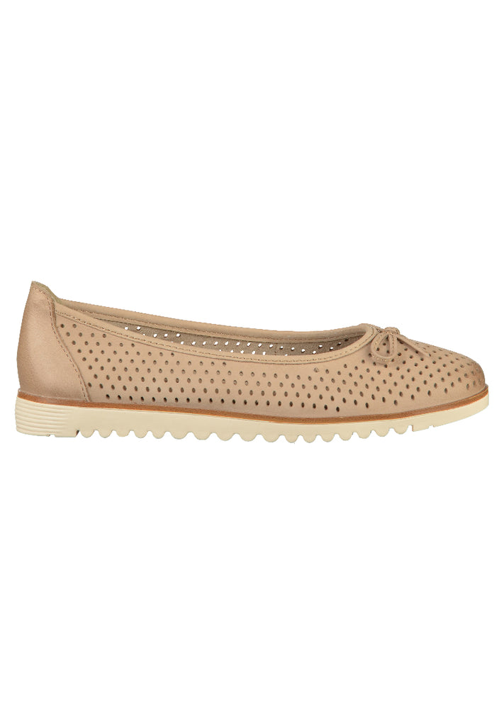 Tamaris Ballerinas Leder Beige - surf4shoes