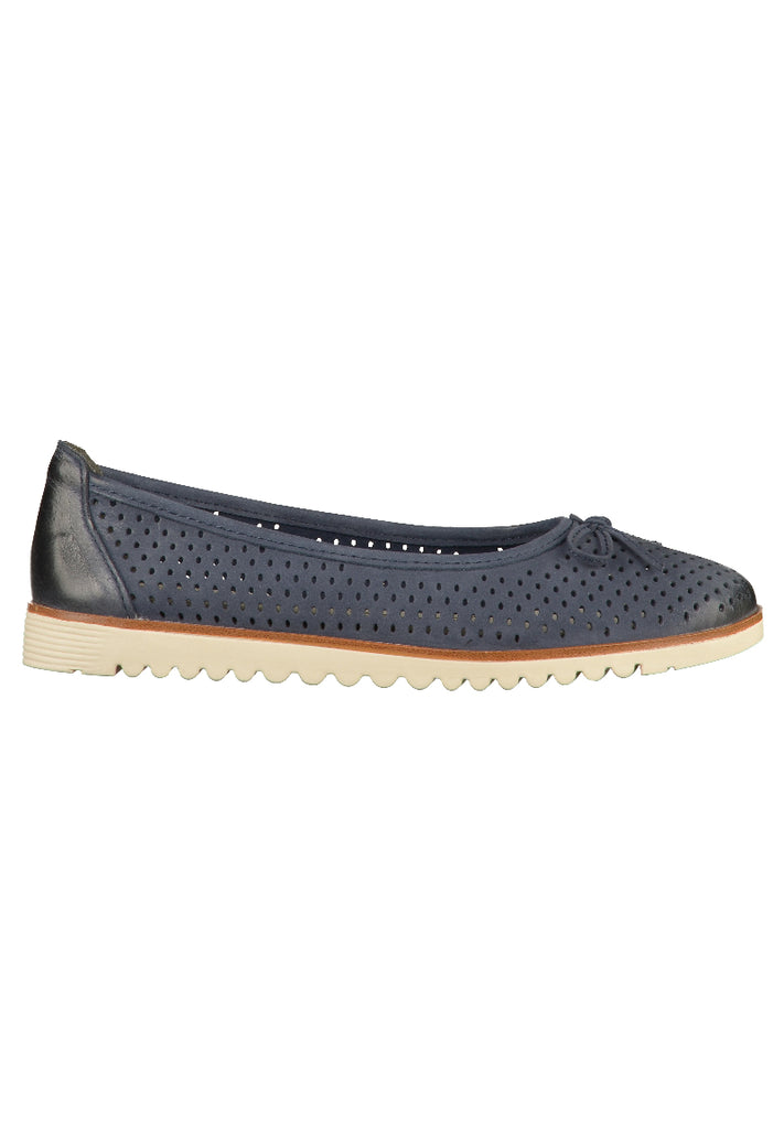 Tamaris Ballerinas Leder Navy - surf4shoes