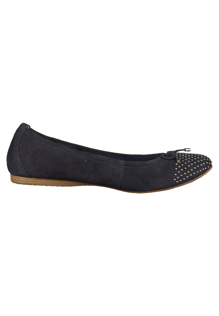 Tamaris Ballerinas Leder Navy - surf4shoes