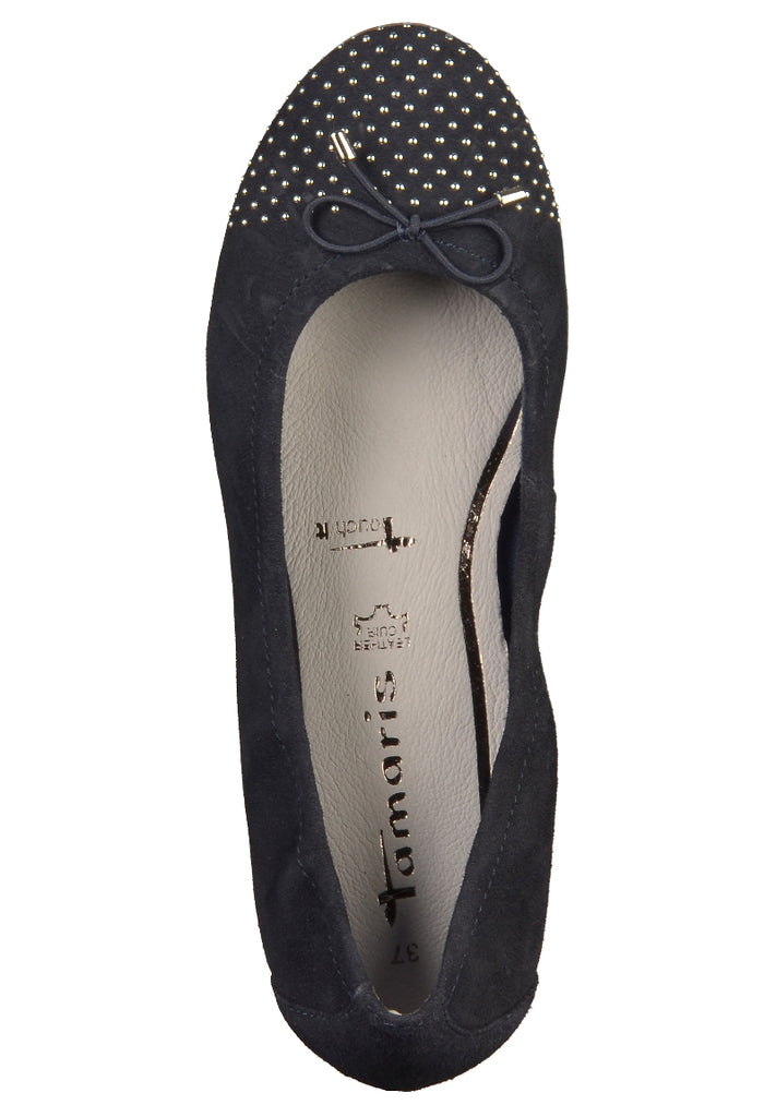 Tamaris Ballerinas Leder Navy - surf4shoes