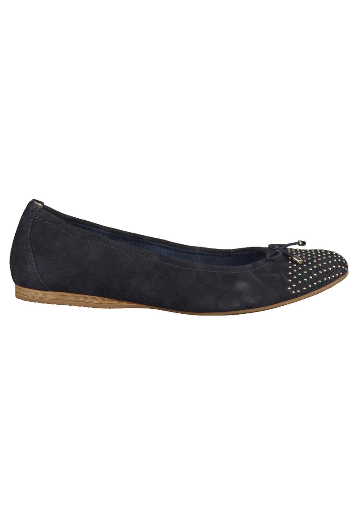 Tamaris Ballerinas Leder Navy - surf4shoes
