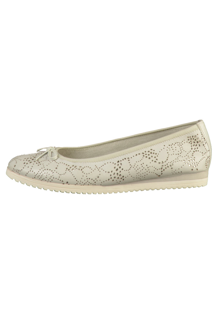 Tamaris Ballerinas Leder Weiß - surf4shoes