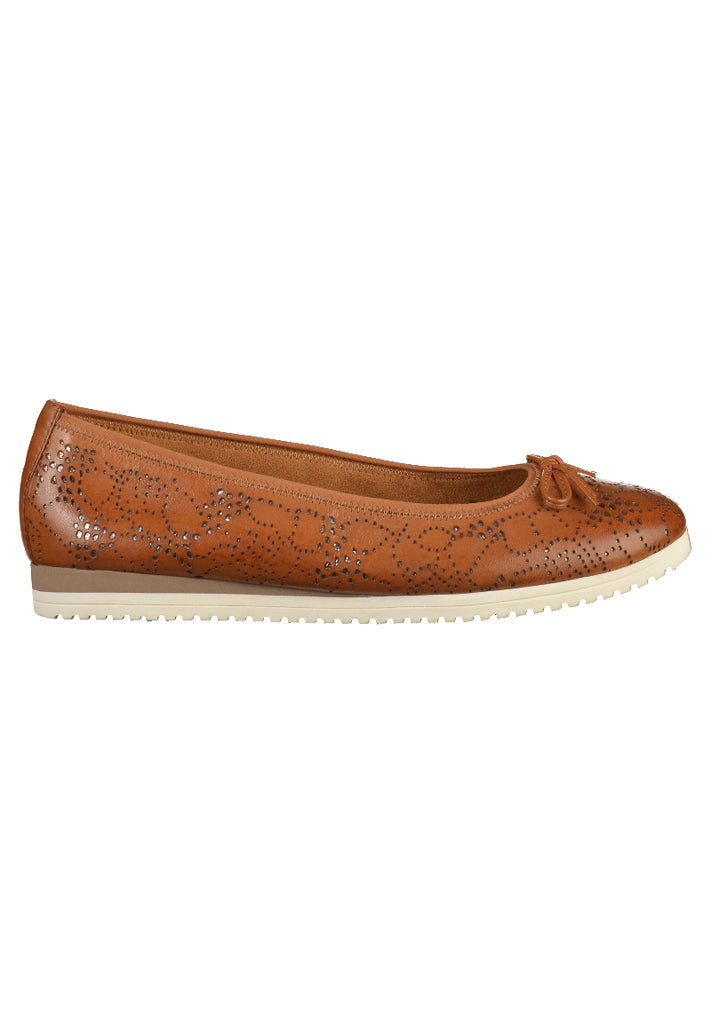 Tamaris Ballerinas Leder Nuss - surf4shoes