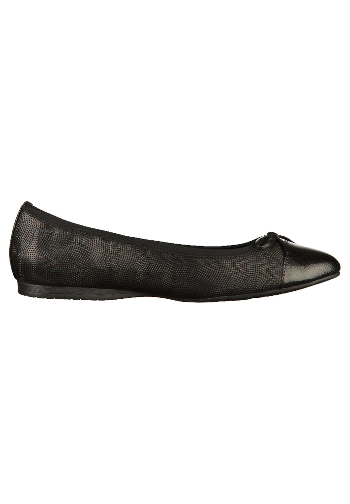 Tamaris Ballerinas Leder/Textil Schwarz - surf4shoes