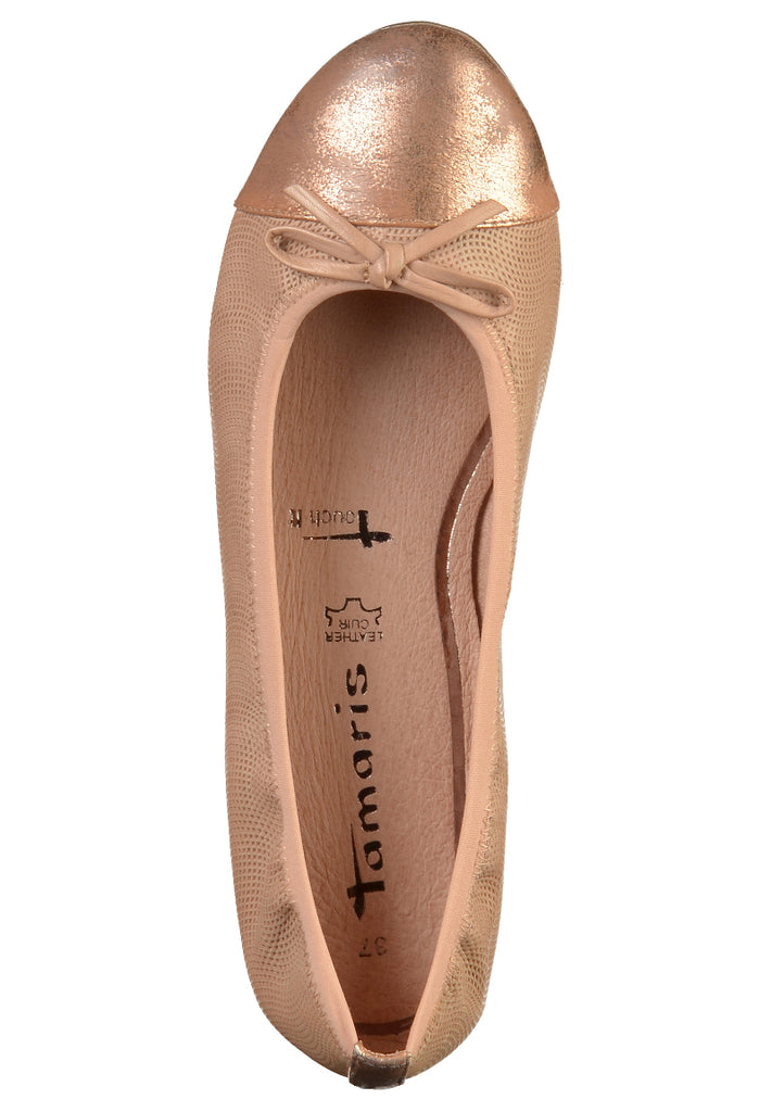 Tamaris Ballerinas Leder/Textil Rose - surf4shoes