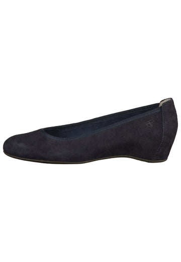 Tamaris Ballerinas Veloursleder Navy - surf4shoes