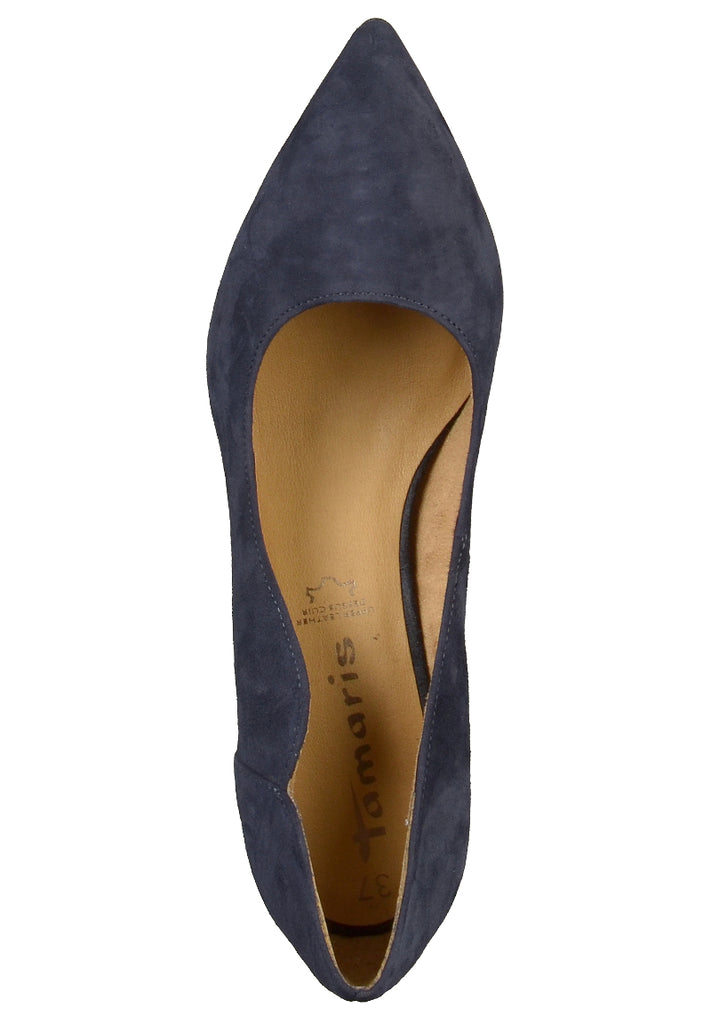 Tamaris Pumps Leder Blau - surf4shoes