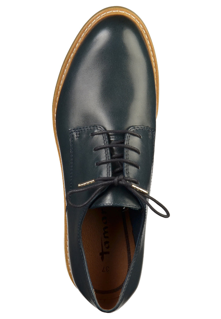 Tamaris Halbschuhe Leder Navy - surf4shoes