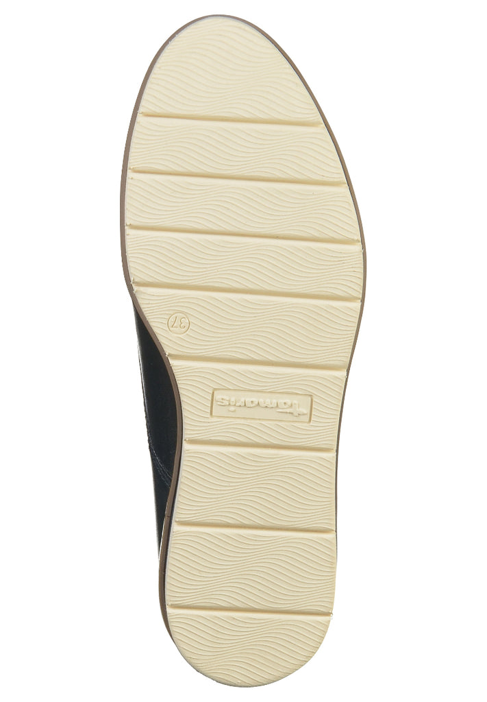Tamaris Halbschuhe Leder Navy - surf4shoes