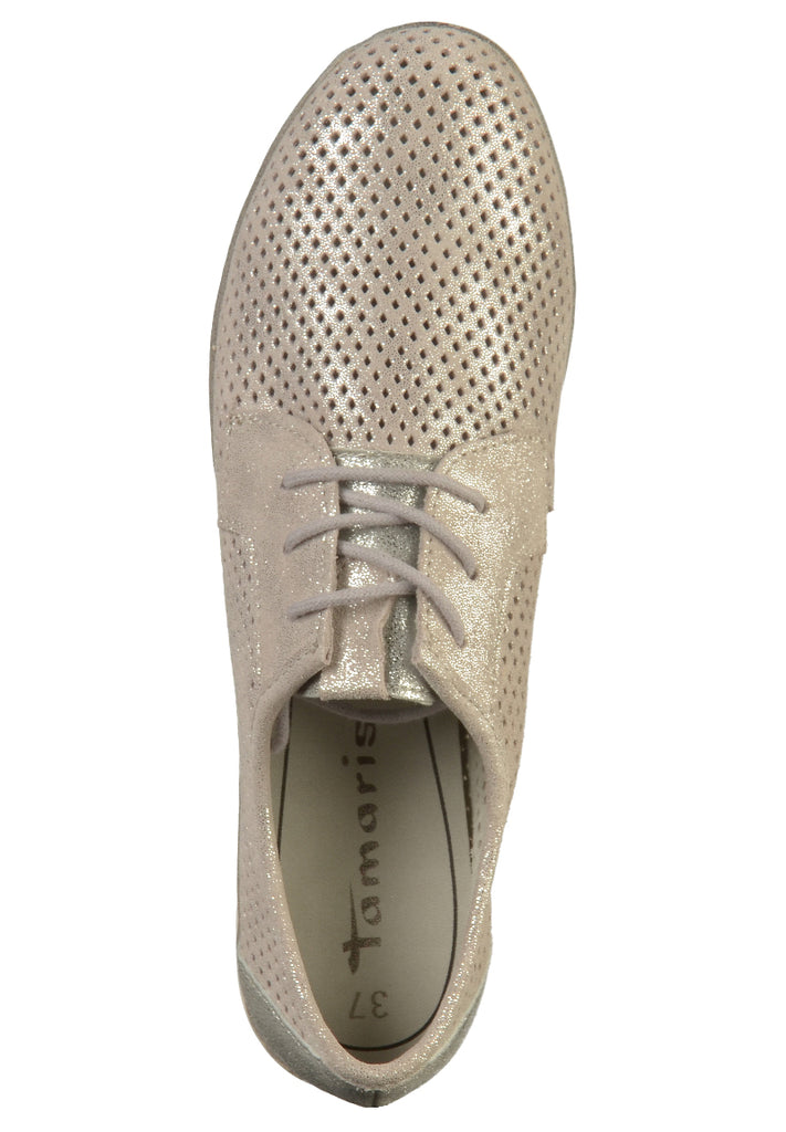 Tamaris Halbschuhe Leder Hellgrau - surf4shoes