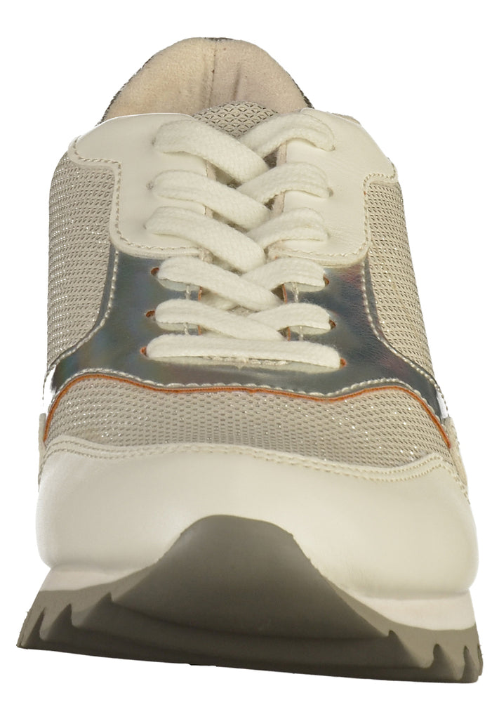 Tamaris Sneaker Lederimitat/Textil Weiß/Silber - surf4shoes