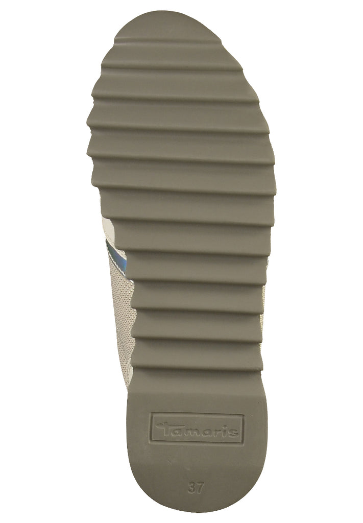 Tamaris Sneaker Lederimitat/Textil Weiß/Silber - surf4shoes