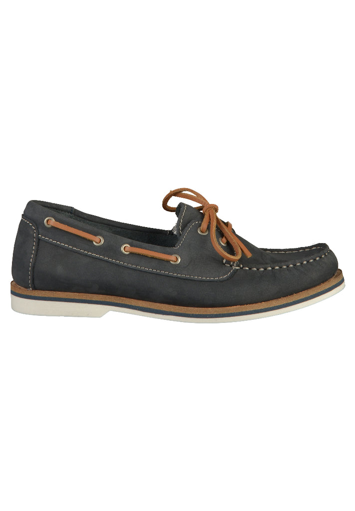 Tamaris Halbschuhe Leder Navy - surf4shoes