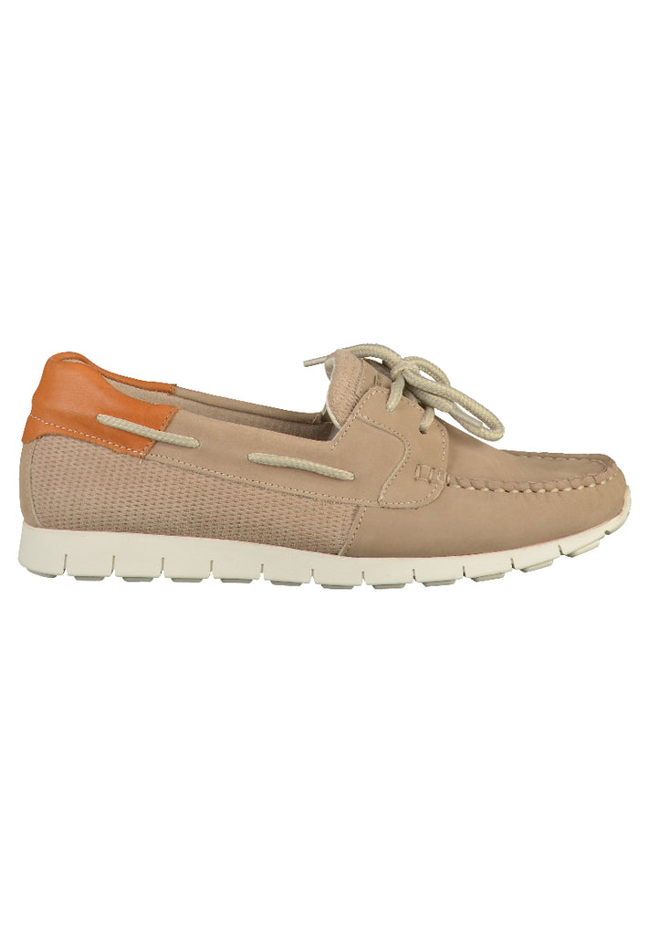 Tamaris Halbschuhe Leder Beige - surf4shoes