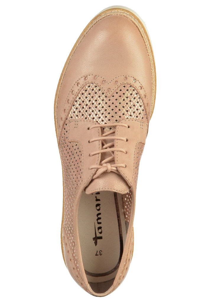 Tamaris Halbschuhe Leder Nude - surf4shoes