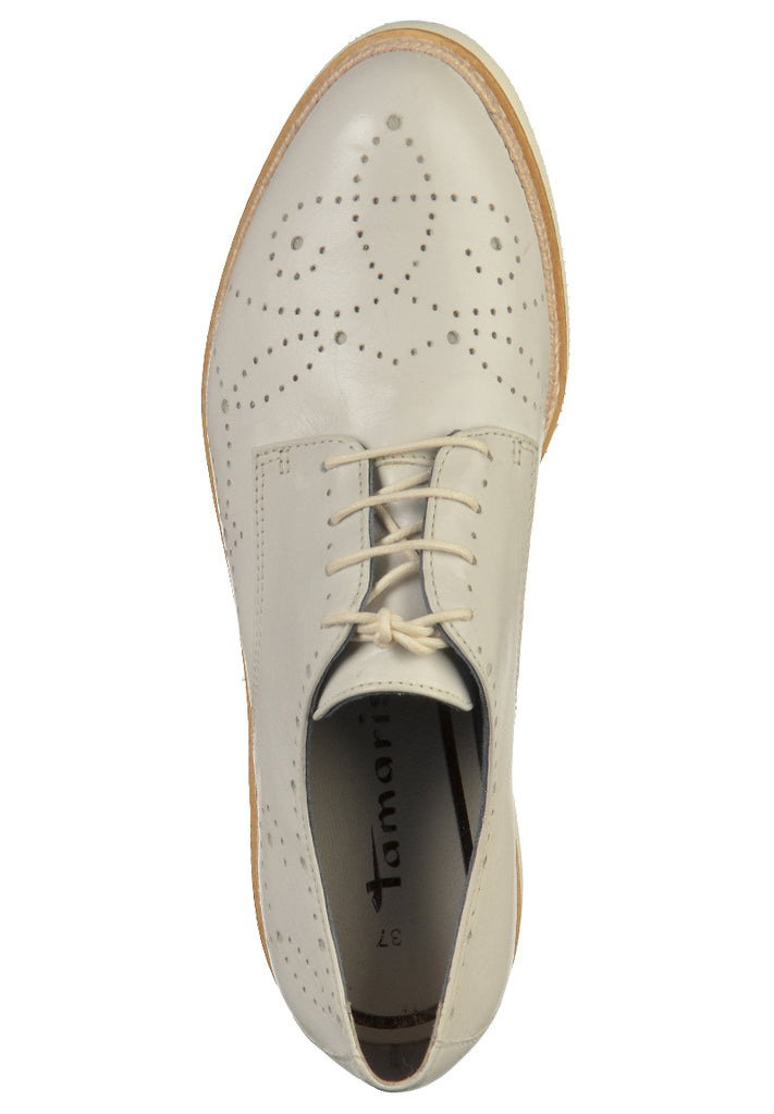 Tamaris Halbschuhe Leder Weiß - surf4shoes