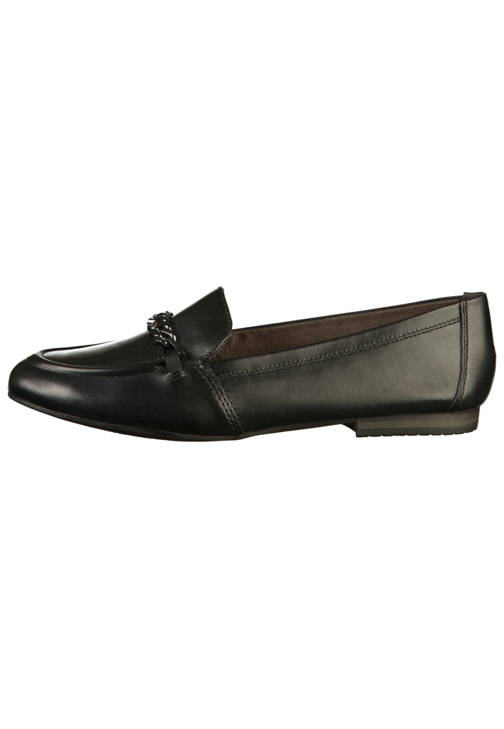 Tamaris Slipper Leder Schwarz - surf4shoes