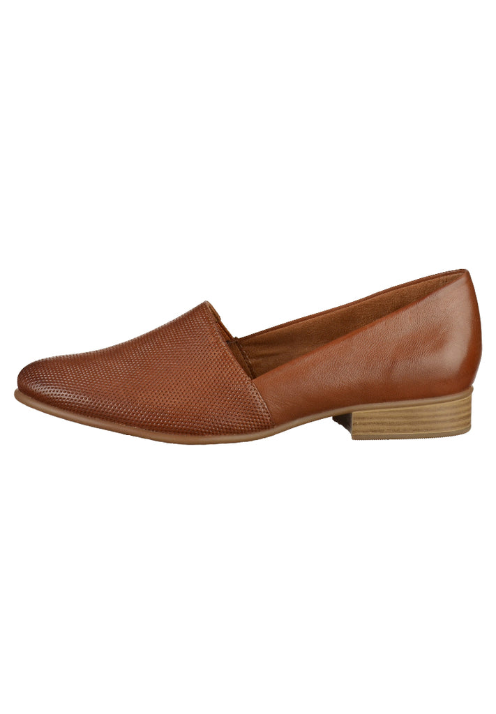 Tamaris Slipper Leder Cognac - surf4shoes
