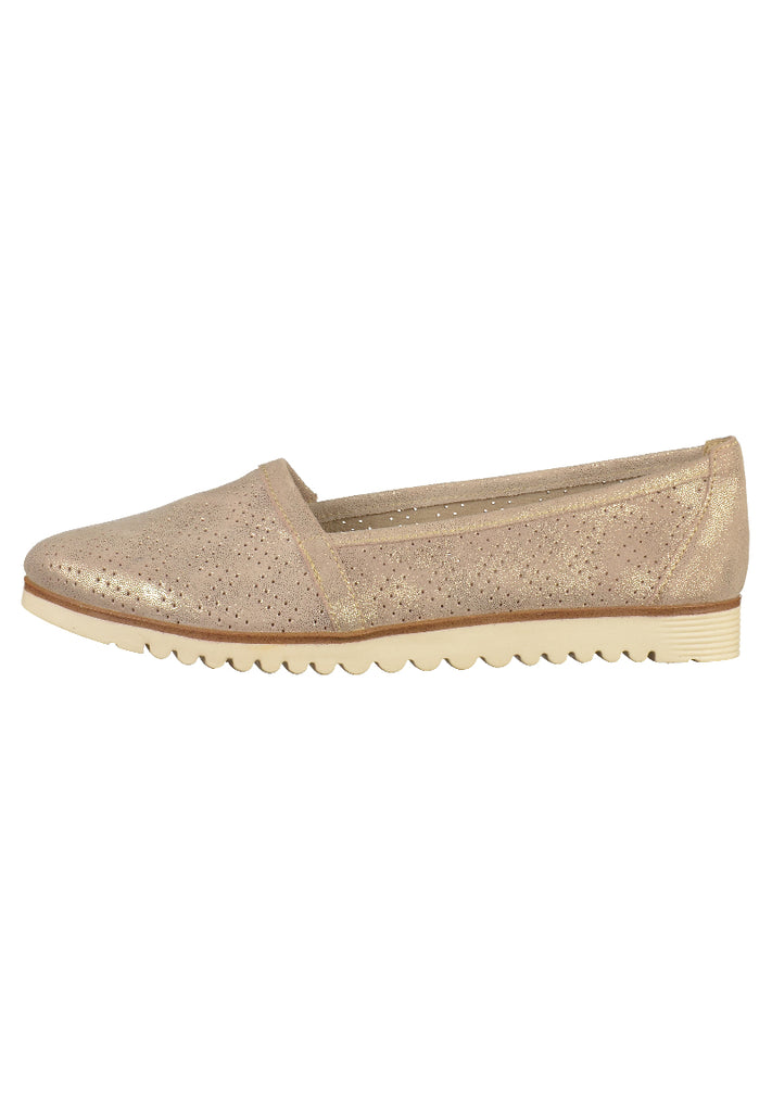 Tamaris Slipper Leder Beige - surf4shoes
