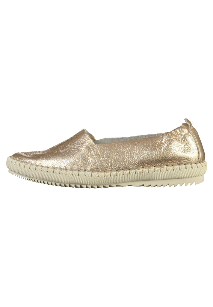 Tamaris Slipper Leder Champagner - surf4shoes