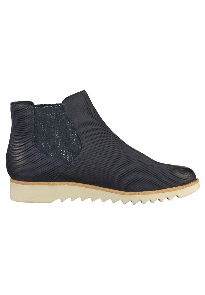 Tamaris Stiefelette Leder Navy - surf4shoes