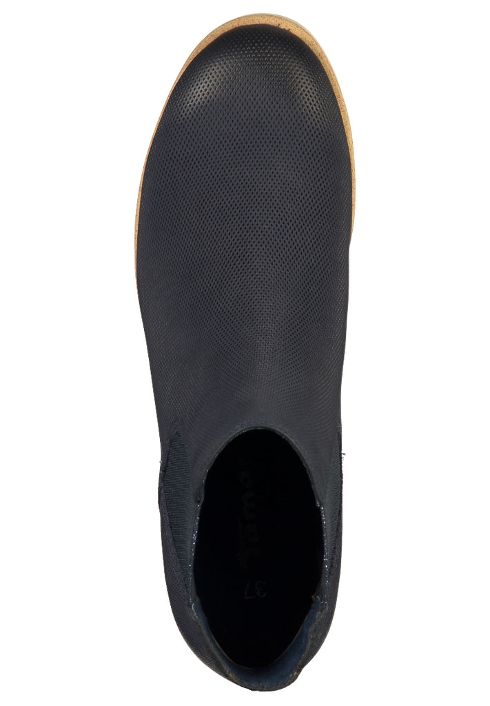Tamaris Stiefelette Leder Navy - surf4shoes