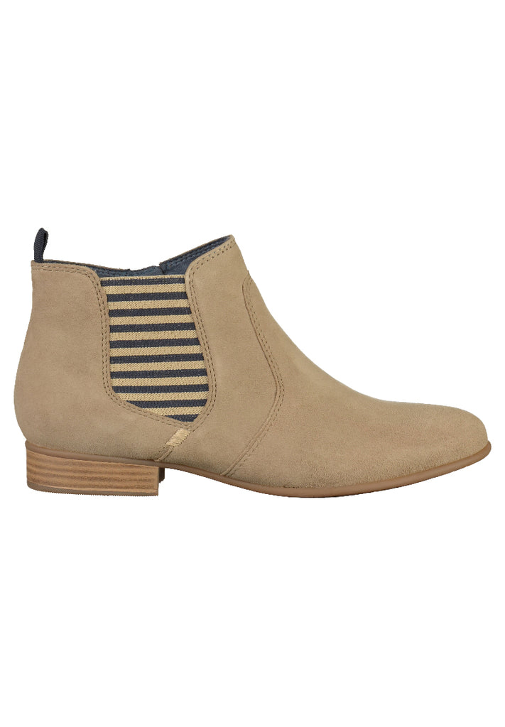 Tamaris Stiefelette Leder Beige - surf4shoes