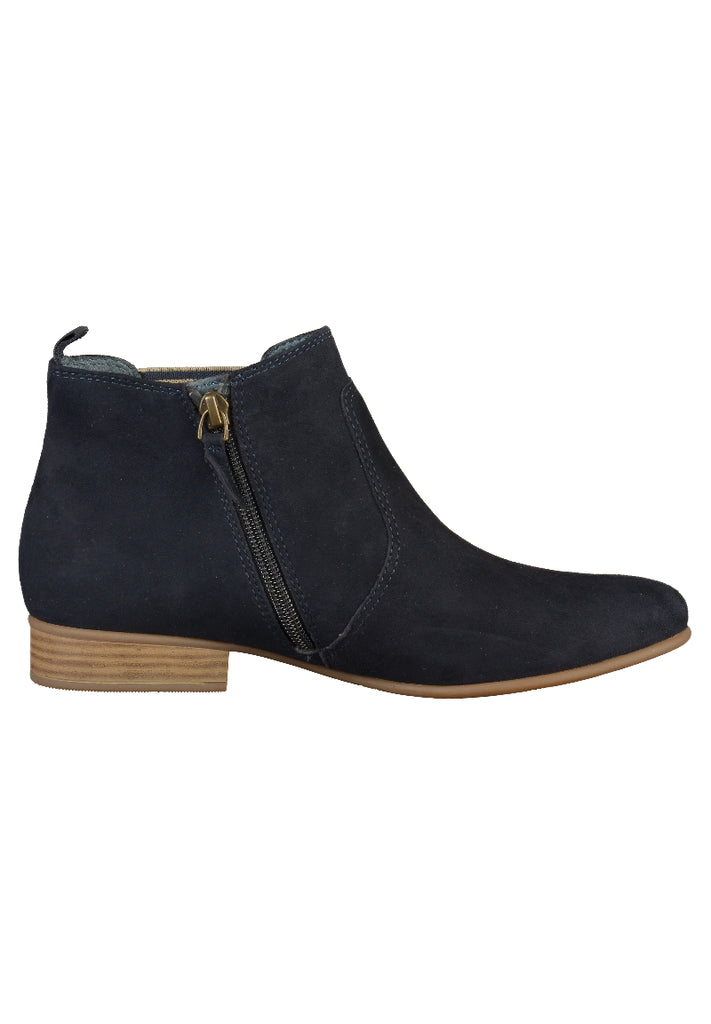 Tamaris Stiefelette Leder Navy - surf4shoes