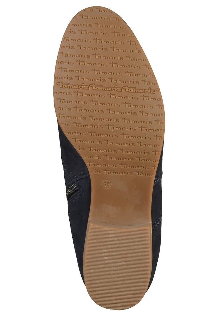 Tamaris Stiefelette Leder Navy - surf4shoes