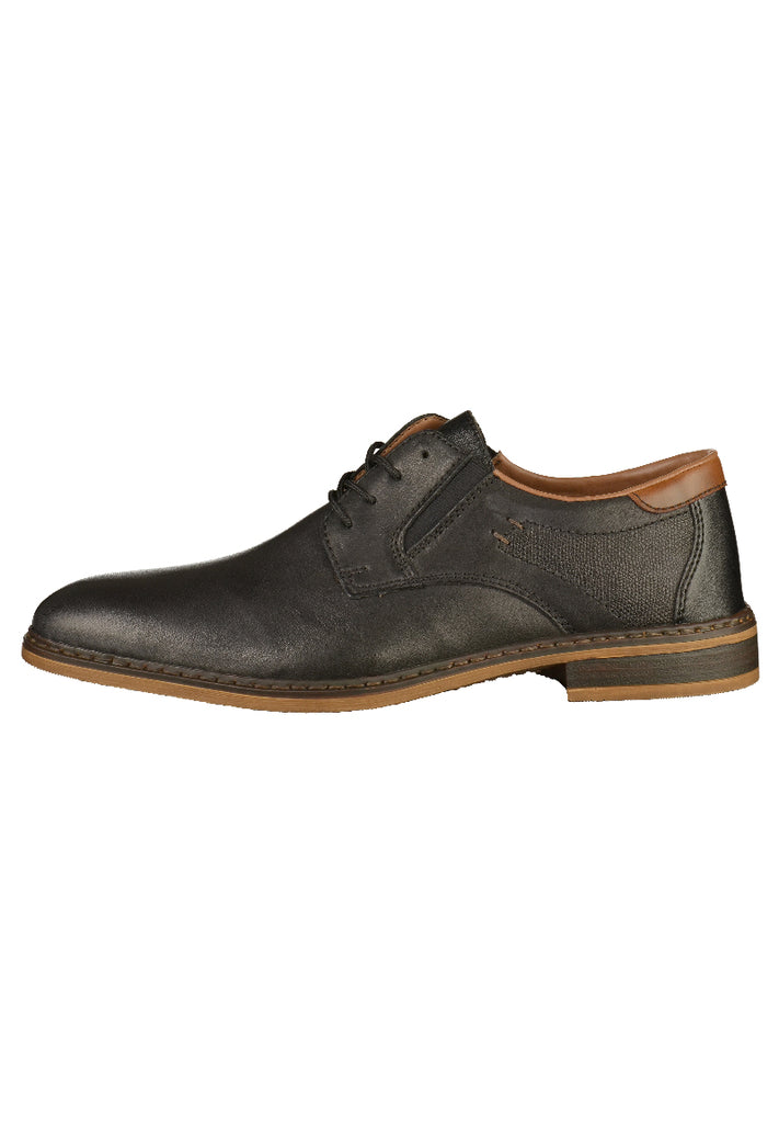 Rieker Businessschuhe Glattleder Schwarz - surf4shoes