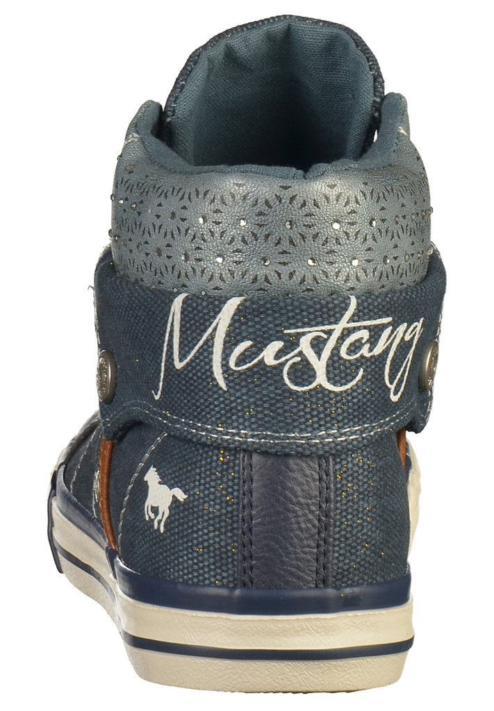 Mustang Sneaker Lederimitat Dunkelblau - surf4shoes